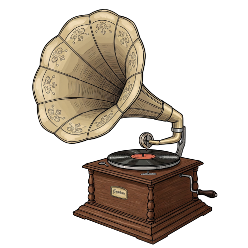 Gramophone Decoration Right